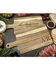 Personalized Engraved Cutting Board – Custom Wedding & Housewarming Gift for Couples