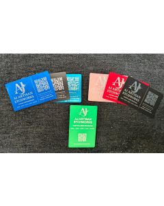 0.4 mm - Custom Metal Business Cards | Laser Engraved Anodized Aluminum, Multiple Colors